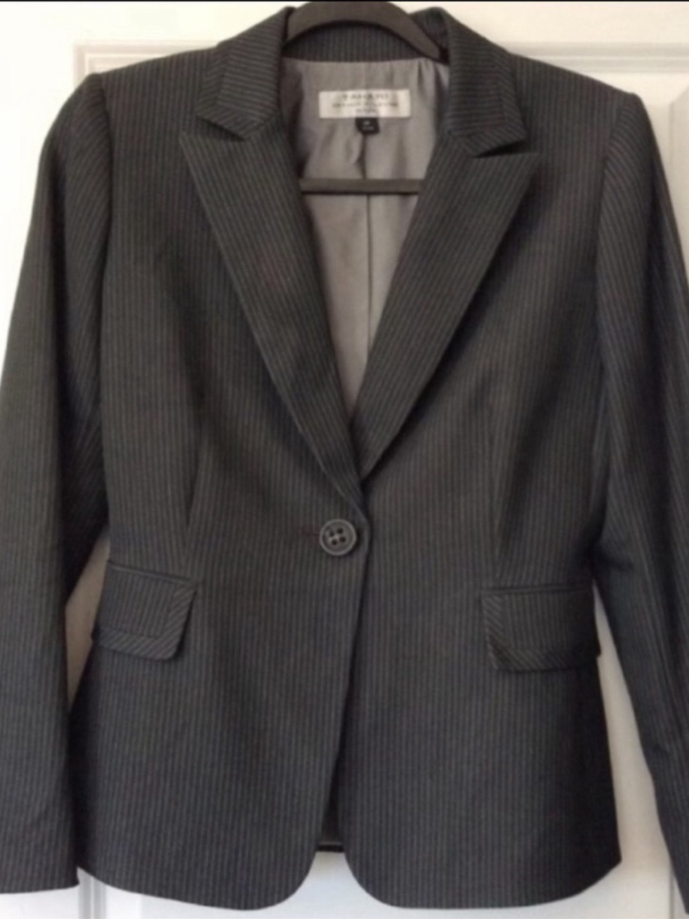 Tahari Tailored Pinstriped Blazer
